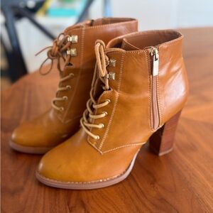 ALDO Brown Lace-Up Ankle Boots